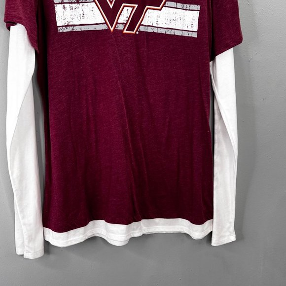 Virginia Tech Hokies T Shirt size XL Long Sleeve Graphic Creative Apparel NWT - Picture 4 of 8